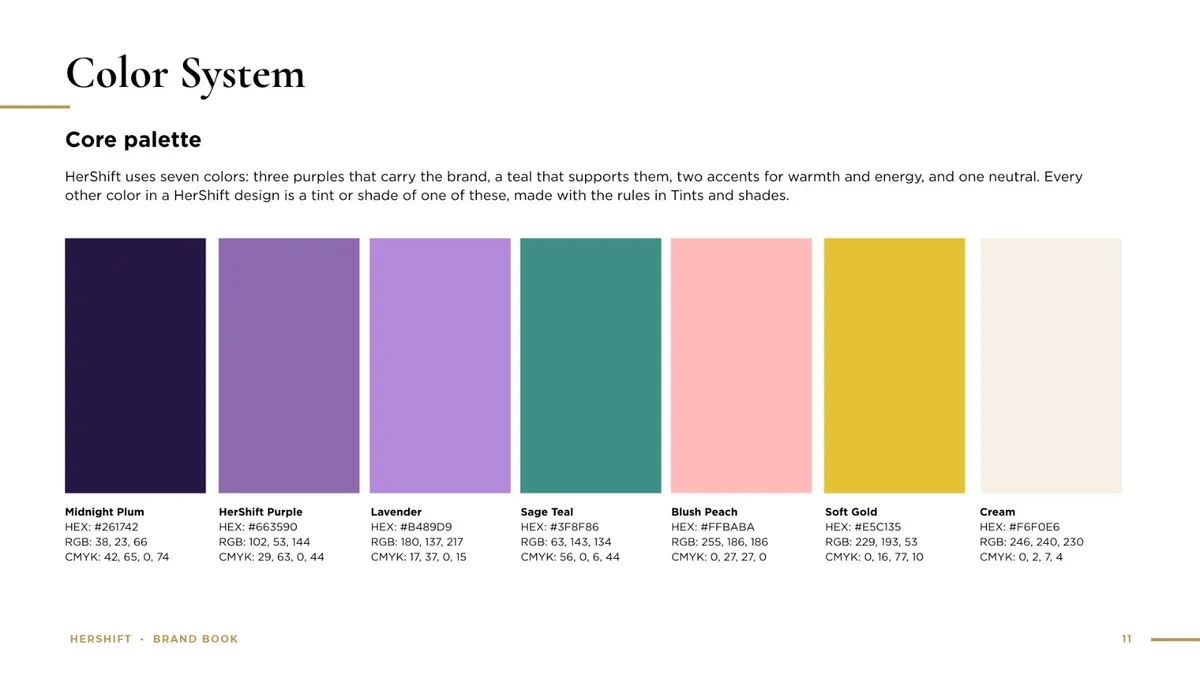 HerShift colour system